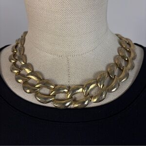 Vintage Style Chunky Tone Curb Link Necklace Choker